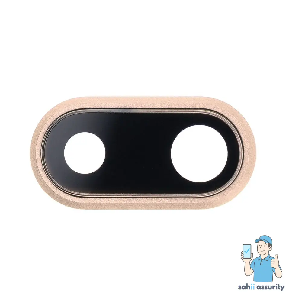 Camera Lens Glass with Frame for Apple iPhone 8 Plus Gold thumbnail